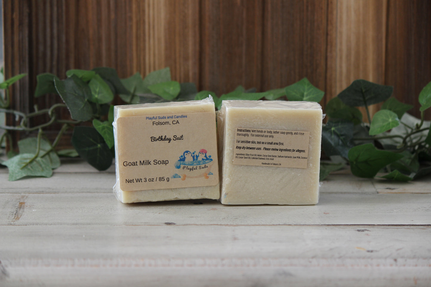 Birthday Suit Goat Milk Soap - Natural Handmade Bar 3oz