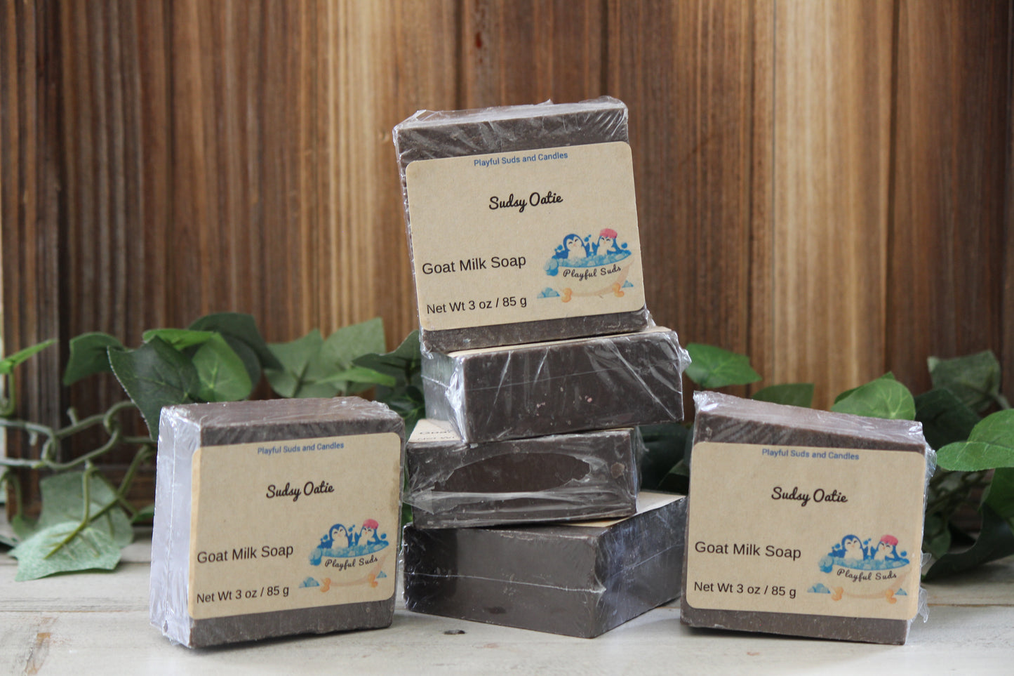 Sudsy Oatie Goat Milk Soap - Oatmeal Milk & Honey Scented Bar 3oz | Natural Exfoliating Soap