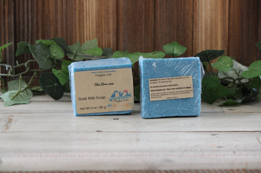 Blue Brrr-eeze Goat Milk Soap - Eucalyptus Mint Scented Bar 3oz | Refreshing Natural Soap