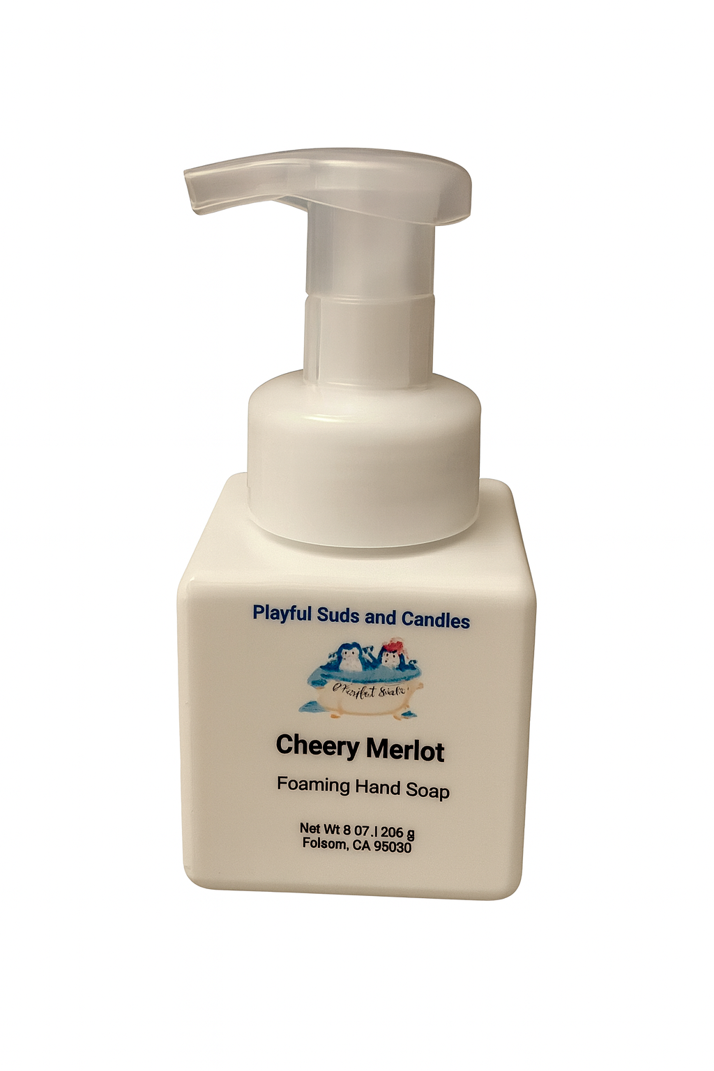 Cheery Merlot Foaming Hand Soap - Rich Cherry Wine Scented Hand Cleanser 8oz | Pump Bottle with Aloe Vera