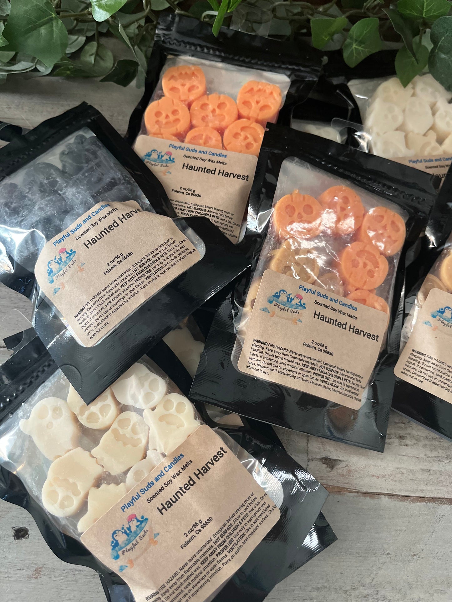 Haunted Harvest Wax Melts - Halloween Pumpkin Shaped Melts 2oz | Coconut Soy Blend for Maximum Scent