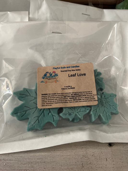 Leaf Love Wax Melts - Fall Leaf Shaped Melts 2oz | Coconut Soy Blend for Maximum Scent Throw