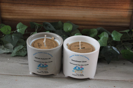 Fall Duo Candle Set - Spiced Autumn Air & Sweetheart Glow 4oz Soy Candles | Hand Poured Gift Set