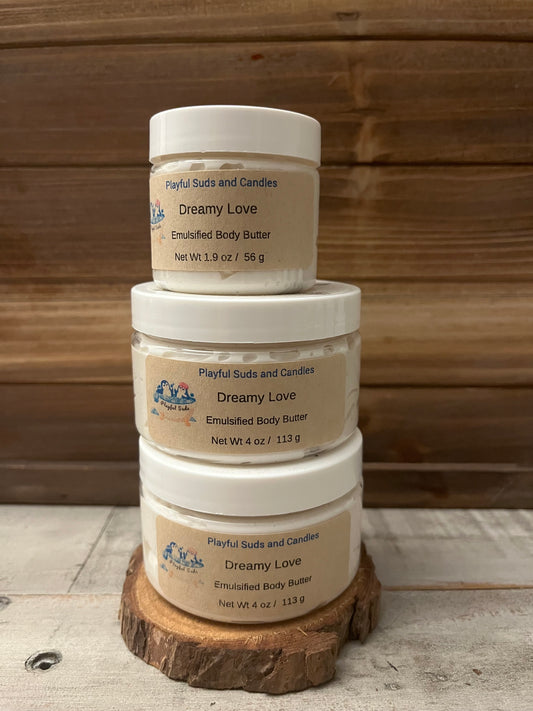 Dreamy Love Emulsified Body Butter - Rich Berry Floral Moisturizer | Multiple Sizes with Exotic Butters