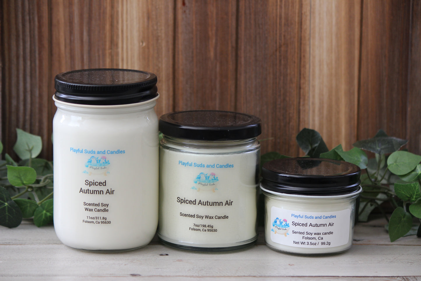 Spiced Autumn Air Soy Wax Candle - Hand Poured Fall Scented Candle
