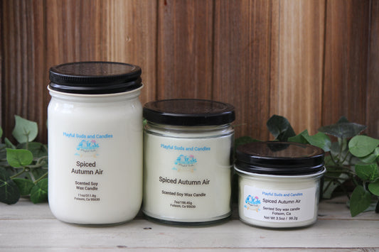 Spiced Autumn Air Soy Wax Candle - Hand Poured Fall Scented Candle